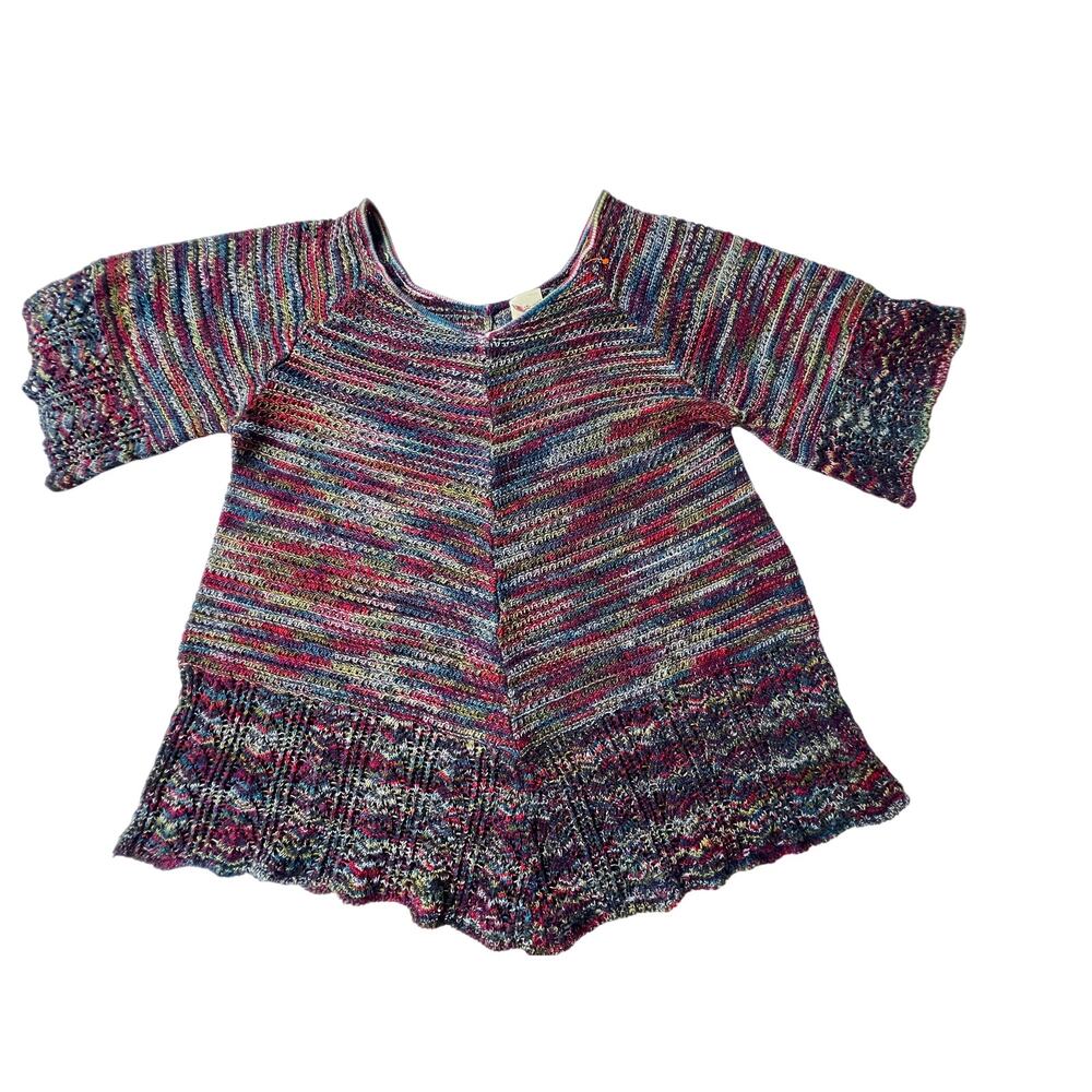 Faded Glory Multicolor Knit Top,  Size Small (4-6)